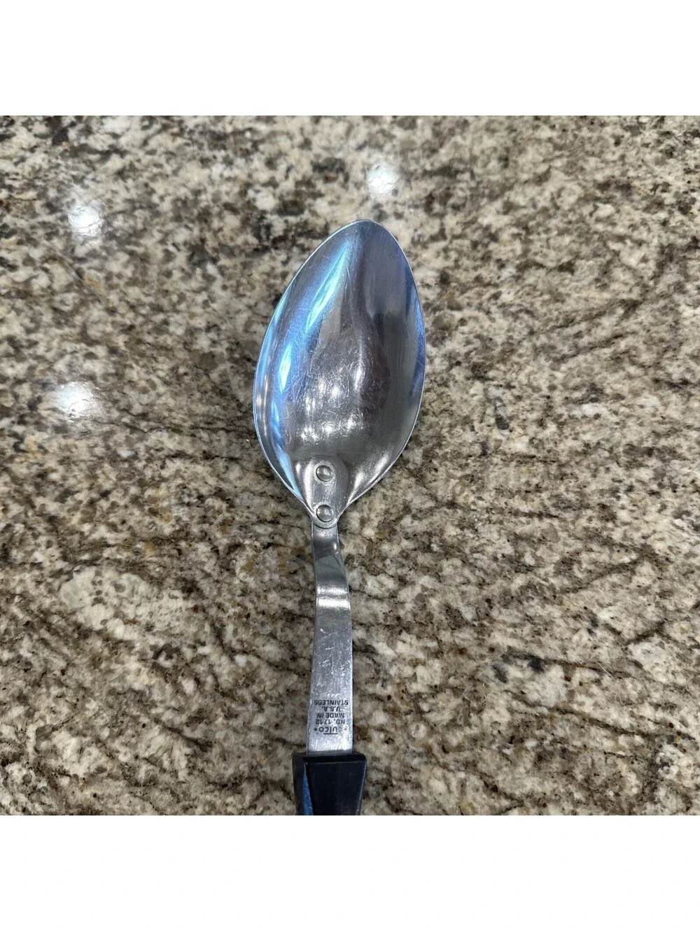 Cutco 1712 1713 Serving Spoon Vintage Brown Handle Stainless Steel USA Flatware